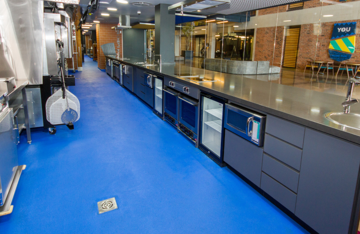 Slip Resistant Flowfresh SR Ultra System Flooring in Blue