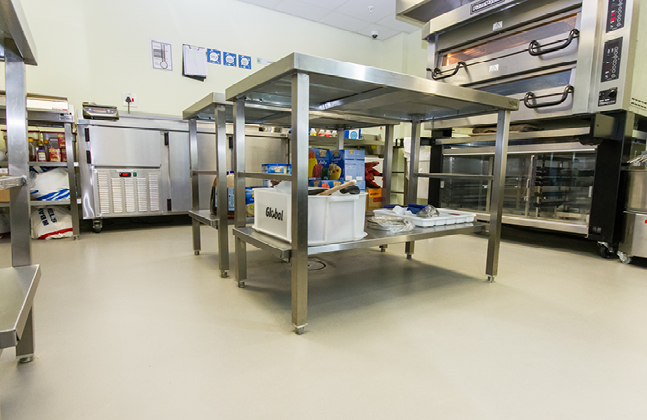 Modern Hospitals Coat Kitchens with Flowfresh Flooring